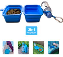 Silicone Collapsible Large Dog Bowl Set 3in1 BPA Free (Blue)