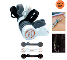 Premium Magnetic Silicone Cable Clips - 6pcs (Orange Logo)