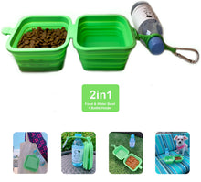 Silicone Collapsible Large Dog Bowl Set 3in1 BPA Free (Green)