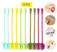 Colorful Reusable Silicone Cable Ties (10pcs)